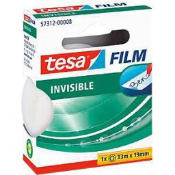 TESA 57312 - Matt invisible tesafilm®, 33 m x 19 mm, 1 roll