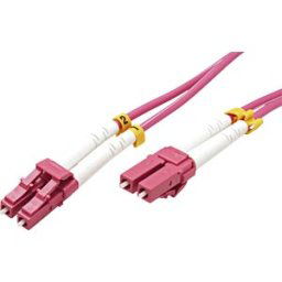 VALUE 21998753 - Fibre-optic patch cable, LC duplex, OM4, 50/125 µm, violet, 3 m