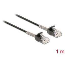 DELOCK 87016 - Patch cable RJ45 Cat.6a UTP with bend protection 1 m black
