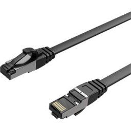 FLEXLINE FLX FL31-43035 - Patch cord Cat.8.1 U/FTP,PIMF, flat, 2 m, black