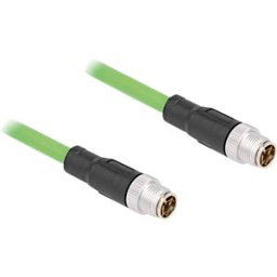 DELOCK 80436 - M12 cable, X-coded, 8 pin plug / plug, 1 m