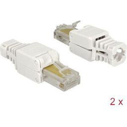 DELOCK 86415 - RJ45 plug Cat.5e UTP toolfree 2 pieces