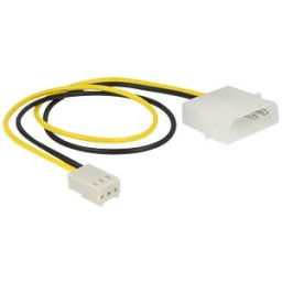 DELOCK 83659 - Power Cable 2 pin male > 3 pin female (fan) 30 cm
