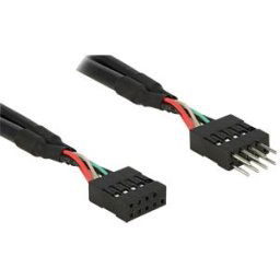 DELOCK 83873 - USB 2.0 Pin header Extension Cable 10 pin male / female 25 cm