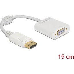 DELOCK 61007 - Adapter DisplayPort 1.2 male to VGA female Passive white