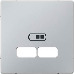 MERTEN EL SM 43670460 - Central plate – System M, USB charging station, alu