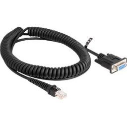 DELOCK 87996 - Spiral cable, RJ50 male / D-Sub 9 female, 1.5 m, black