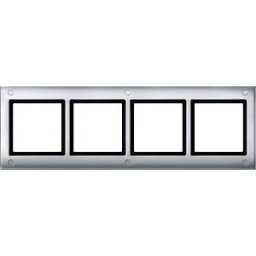 MERTEN EL ME 401460 - Aqua design frame — 4-gang, screw-mountable, aluminium