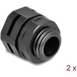 DELOCK 60479 - Ventilation Plug M12 black 2 pcs