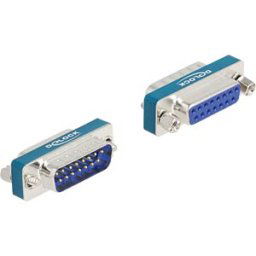 DELOCK 66545 - HF/EMI noise filter, D-Sub 15 pin male / female, low pass