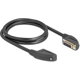 DELOCK 80476 - Serial Cable D-Sub 15 female with screw 90° right angled to D-Su