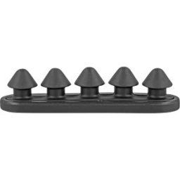 DELOCK 18444 - Cable holder with 5 feed-throughs self-adhesive black set 2 piec