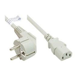 GOOD CONNECTIONS GC P0130-GR010 - power cord type E+F CEE 7/7 to C13 , grey, 0,75 mm², 1 m