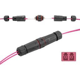 DELOCK 87879 - Fiber optic cable connector LC Duplex female / female, OM4
