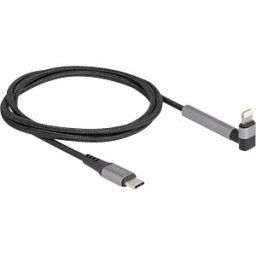 DELOCK 85405 - Sync & charge cable, USB-C -> Lightning, 90°, MFi,1.5 m