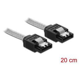DELOCK 85340 - SATA 6 Gb/s Cable 20 cm transparent