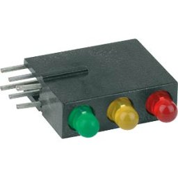 MENTOR MEN 1881.8720 - Traffic light LED module, Ø 3 mm, red/yellow/green