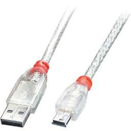 LINDY 41781 - USB 2.0 cable, USB-A to Mini USB-B connector, 0.5 m