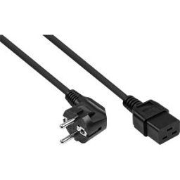 KABELMEISTER KM SK0190-S005 - Power cord, protective contact plug type E+F (90° weight), 0.5m