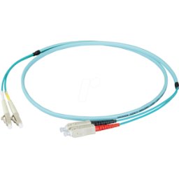 EFB-ELEKTRONIK EFB O0314FT10 - Duplex Jumper LC-SC 50/125µ, OM3, aqua, 10m