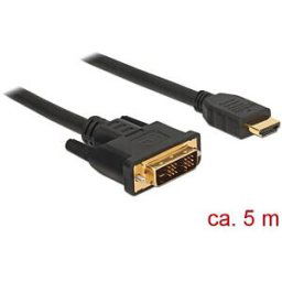 DELOCK 85586 - Delock Cable DVI 18+1 male > HDMI-A male 5 m