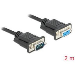 DELOCK 86579 - Serial cable, RS-232, connector/socket, 2 m