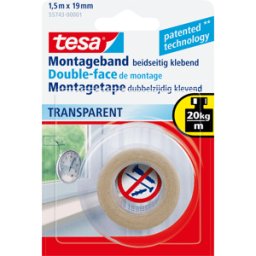 TESA 55743 - tesa Powerbond® Transparent, 1.5 m x 19 mm