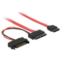 DELOCK 84800 - slim SATA 13 Pin Bu > 7 Pin + 15 Pin 5 V 30cm