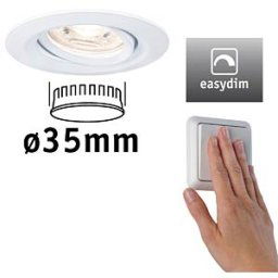 PAULMANN PLM 92970 - Recessed luminaire Mini Nova Plus Coin, 4.2 W, 2700 K, 15°, dimm