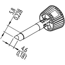 ERSA 0142CDLF46A - ERSADUR soldering tip, 4.6 mm, asymmetrical