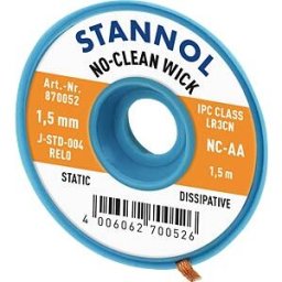 STANNOL ELL STA 1,5 NC - Desoldering wick No-Clean, copper, 1.5 m x 1.5 mm
