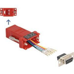 DELOCK 67079 - Adapter D-Sub 9 Pin jack > RJ12 jack Mounting kit, red