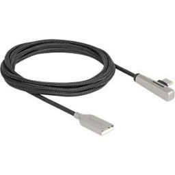 DELOCK 80767 - Sync & charge cable, USB-A > C angled, 60 W, 2.0 m