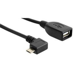 DELOCK 83271 - USB micro-B plug 90° angle > USB-A socket OTG 50 cm
