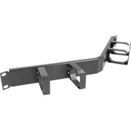 DELOCK 66667 - 19'' Cable Management Routing Panel with 4 hooks angled 1U black