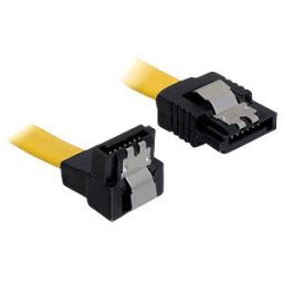 DELOCK 82474 - Cable SATA 30cm yellow un/ge Metall