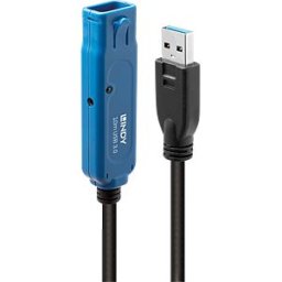 LINDY 43157 - Active USB 3.0 cable, A connector > port, daisy chain, 10 m