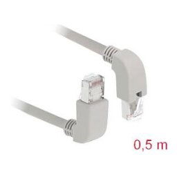 DELOCK 85852 - Network cable RJ45 Cat.5e SF/UTP upwards / downwards angled 0.5