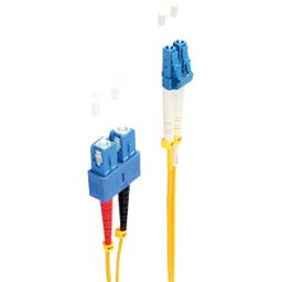 SHIVERPEAKS SHVP BS77809 - FO patch cable, duplex, LC / SC, 9/125µ, OS1 / OS2, yellow, 2m