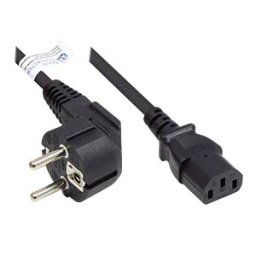 GOOD CONNECTIONS GC P0130-S025 - power cord type E+F CEE 7/7 to C13 , black, 1,00 mm², 2,5 m