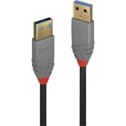 LINDY 36750 - USB 3.0 cable, USB-A connector to USB-A connector, 0.5 m