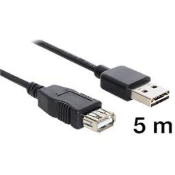 DELOCK 83373 - EASY-USB 2.0-A plug > A socket 5-m extension