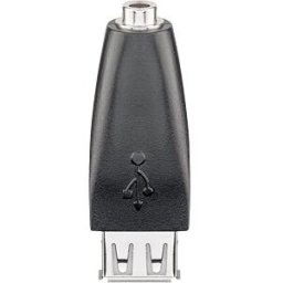 GOOBAY 93982 - Converter USB A socket to 3.5-mm stereo jack socket