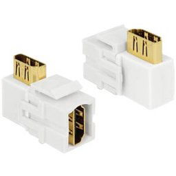 DELOCK 86359 - Keystone Module HDMI female > HDMI female 90° angled white