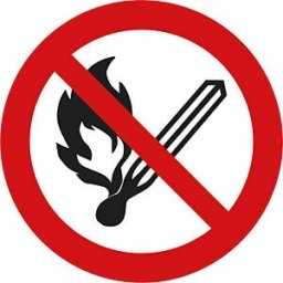 We W 74102-2 - Prohibitory signs: No open flames or smoking, 50 mm
