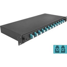 DELOCK 67004 - 19'' FO splice box, 12x LC duplex OM3, 1RU