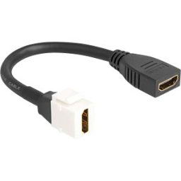 DELOCK 86973 - Keystone module, HDMI socket / socket, 20 cm, black