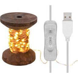 GOOBAY GB 60341 - LED light chain 10 mtr ''yarn spool'' with 100 LEDs,USB cable