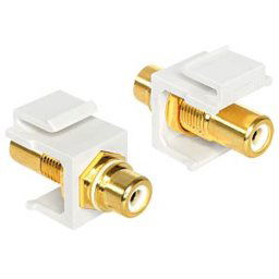 DELOCK 86310 - Keystone RCA socket > RCA socket, white