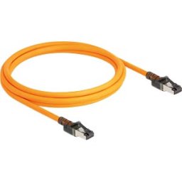DELOCK 80408 - LED patch cable, Cat.6a, S/FTP, USB Type-C, orange, 2m